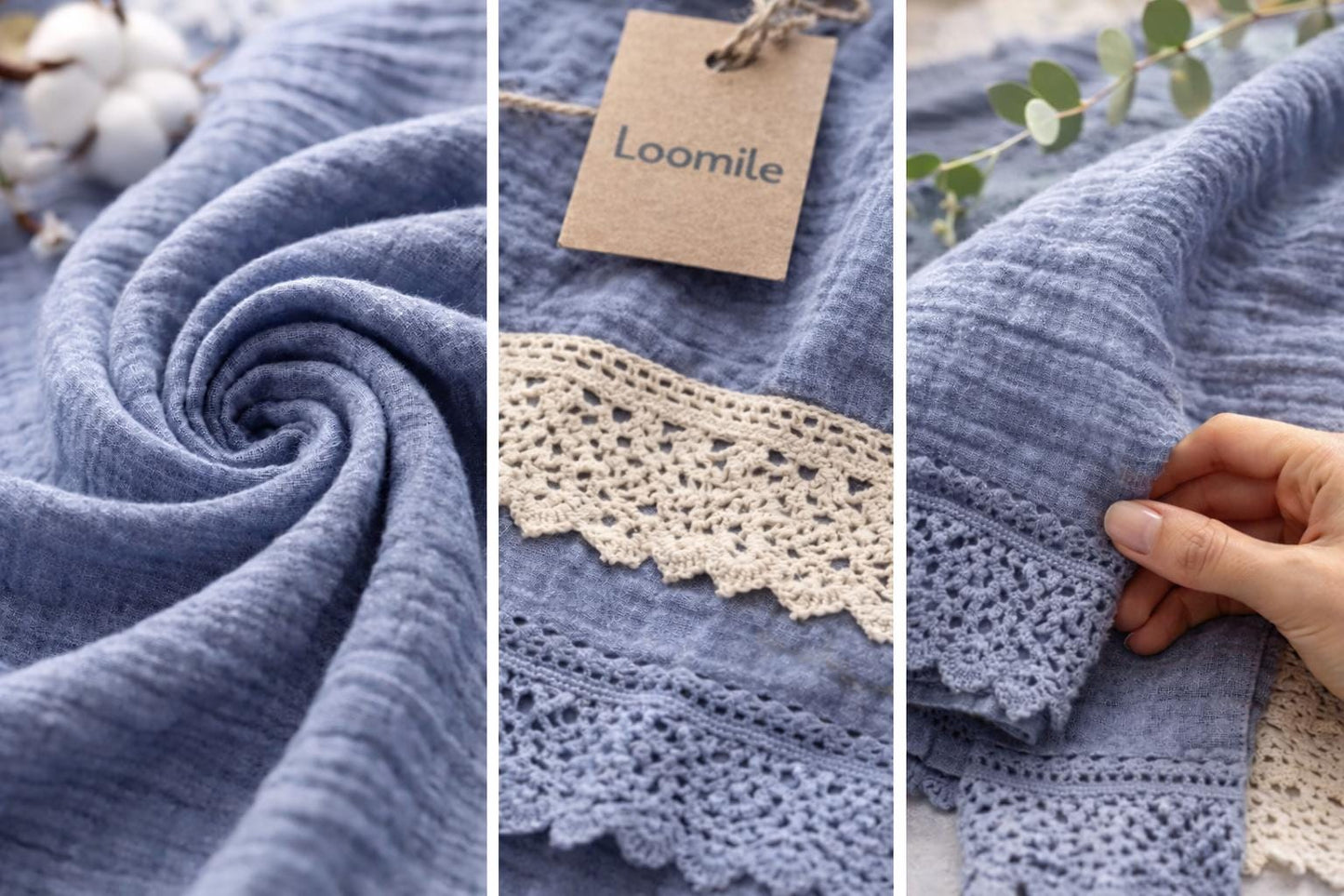 Handloom Cotton Olive Green Resort Set – Twist Crop Top, Wide Leg Pants